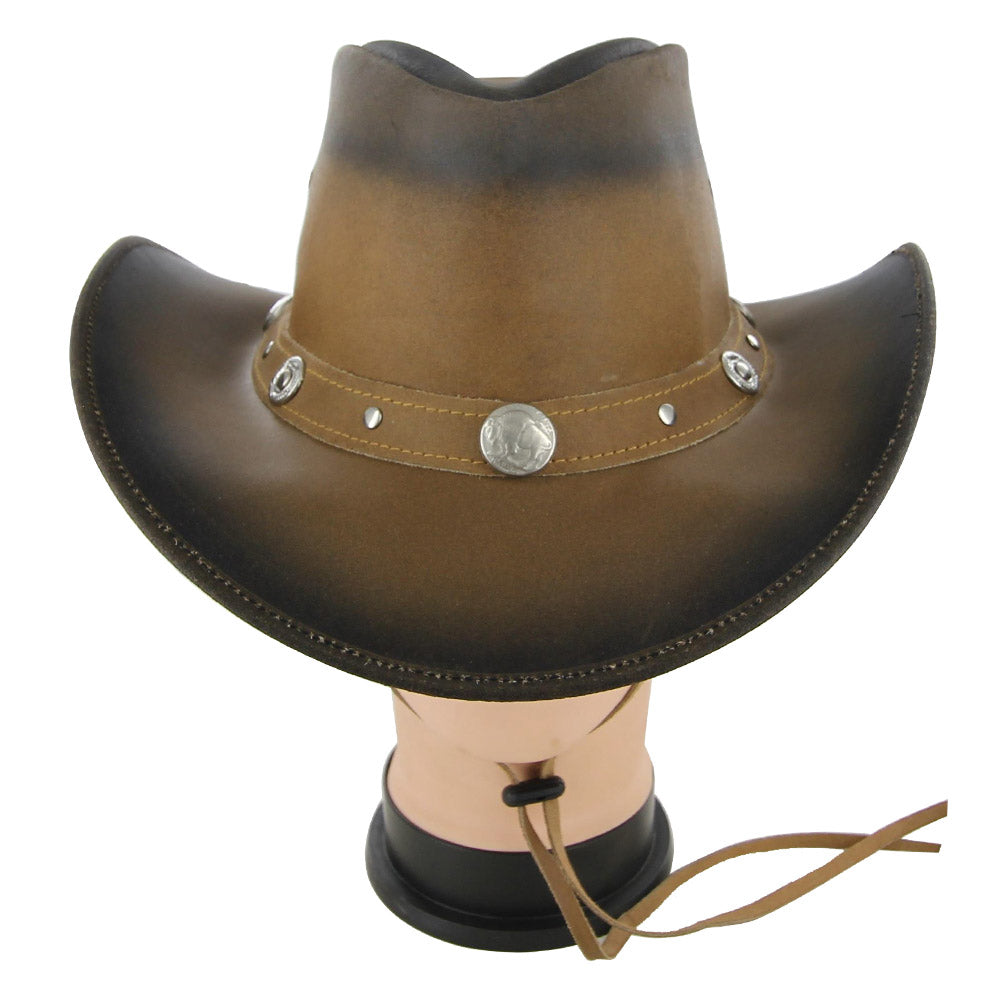 Leather Buffalo Nickel Prairie Dog Hat