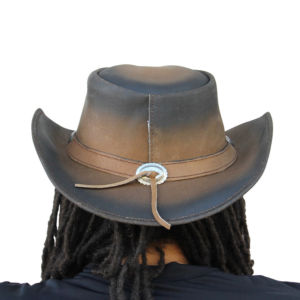 Leather Buffalo Nickel Prairie Dog Hat