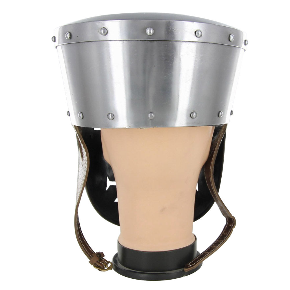 Crusader 16G Pot Helmet with Templar Face Guard