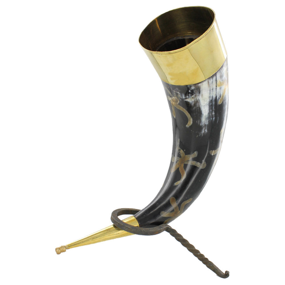 Hand Forged Drinking Horn Rack