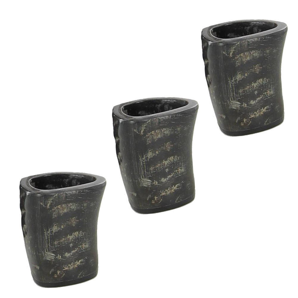 Throw Em Back Buffalo Horn Shot Glass Set