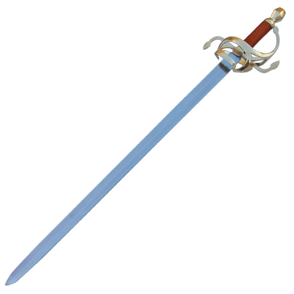 Fully Functional Golden Swept Hilt Rapier