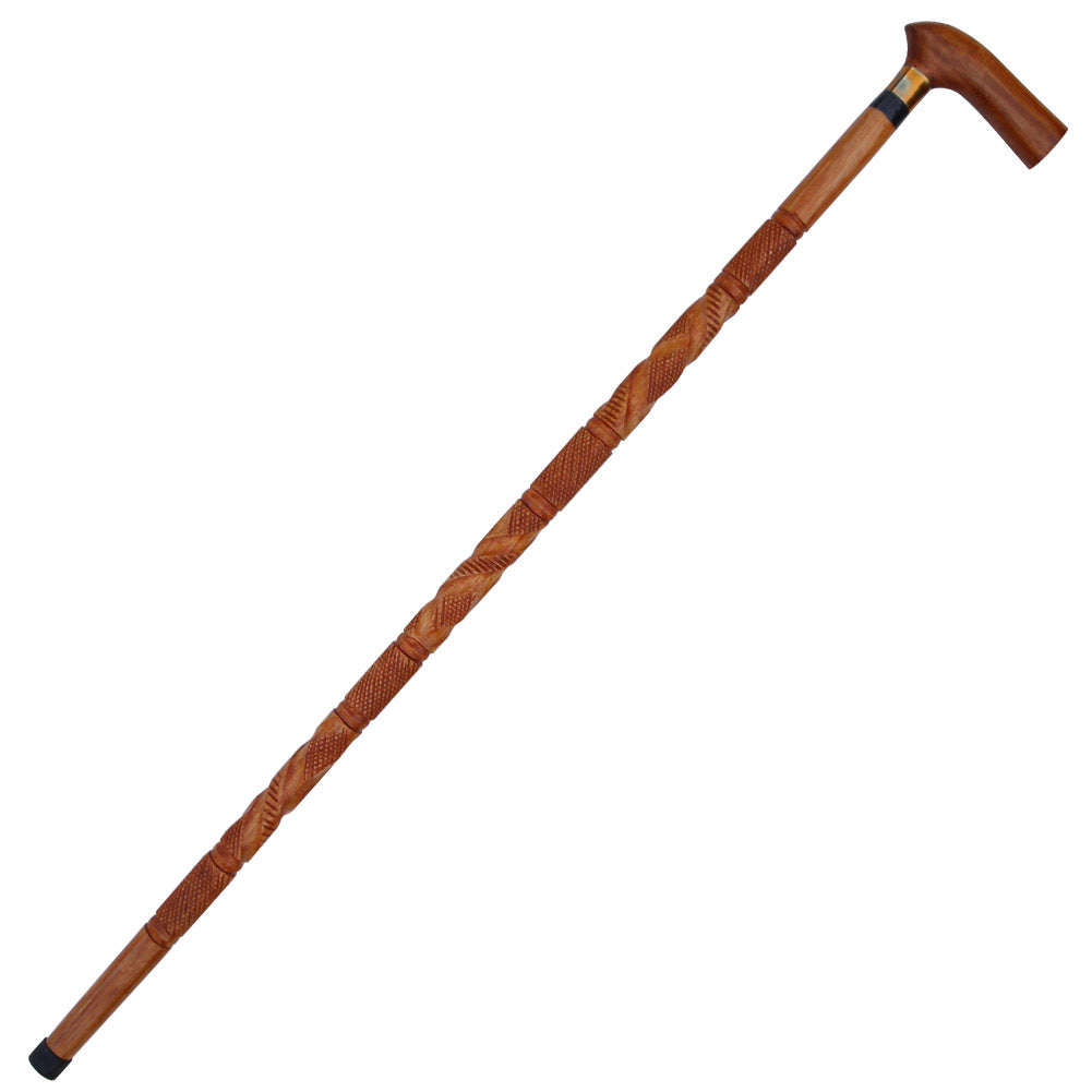 Hand Carved Wooden Salem Walking Cane