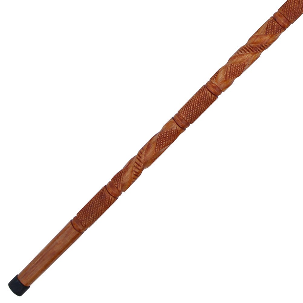 Hand Carved Wooden Salem Walking Cane