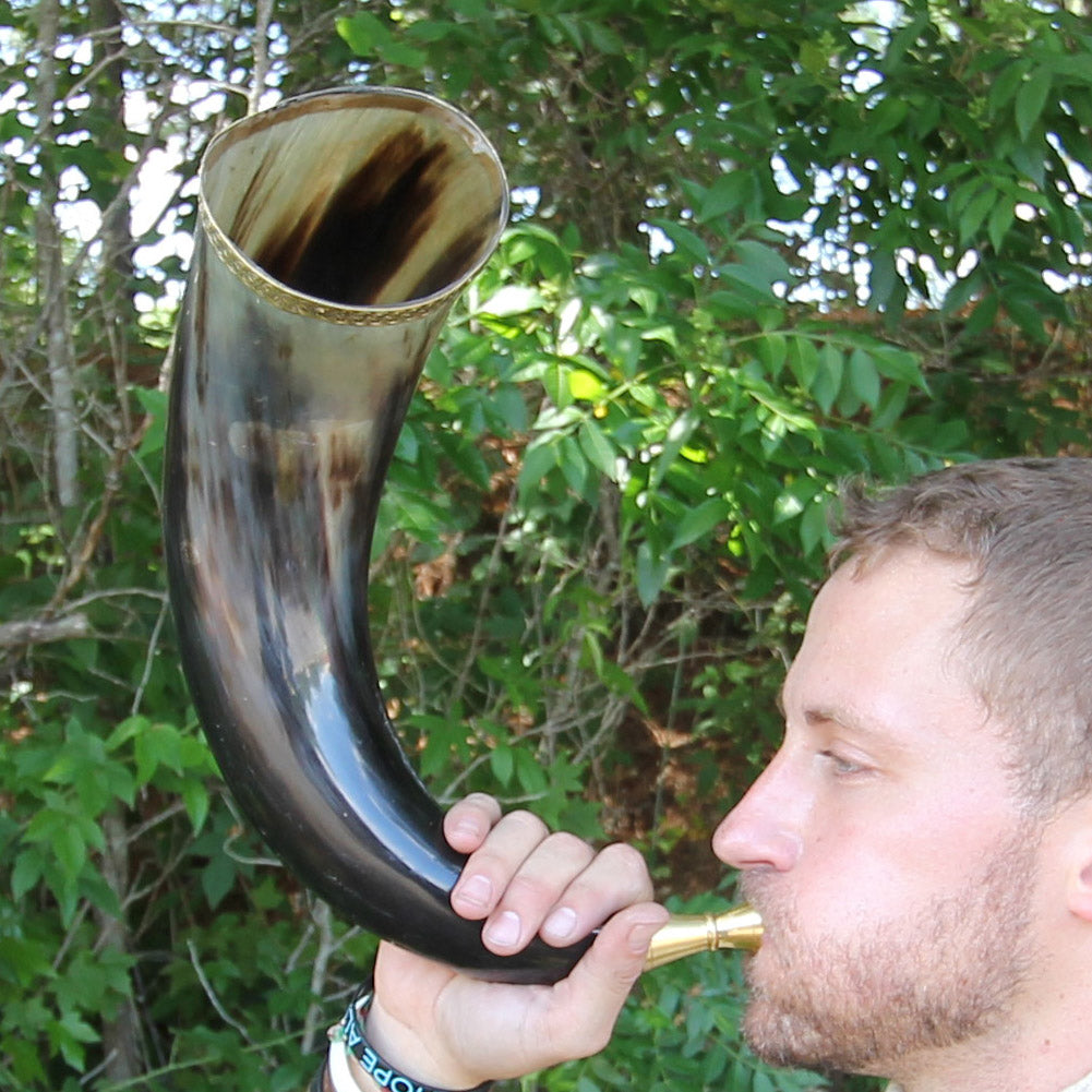 Cow Horn with Brass Rim Trumpet