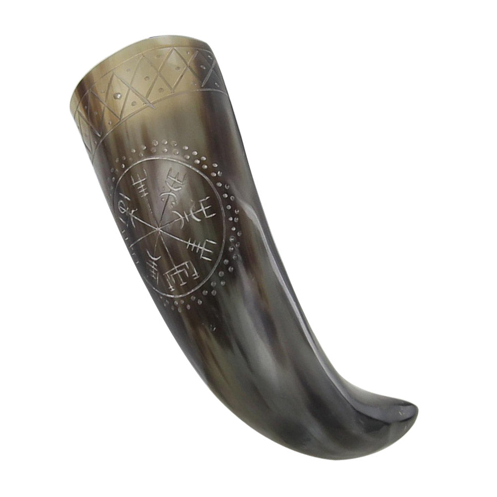 Drinking Horn With Vegvisir Desgin