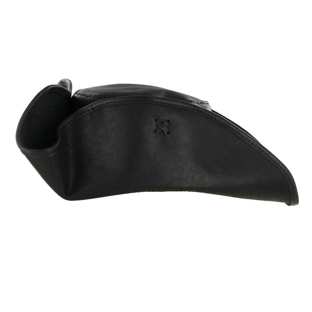 Terror at Sea Leather Jolly Roger Tricorne Hat