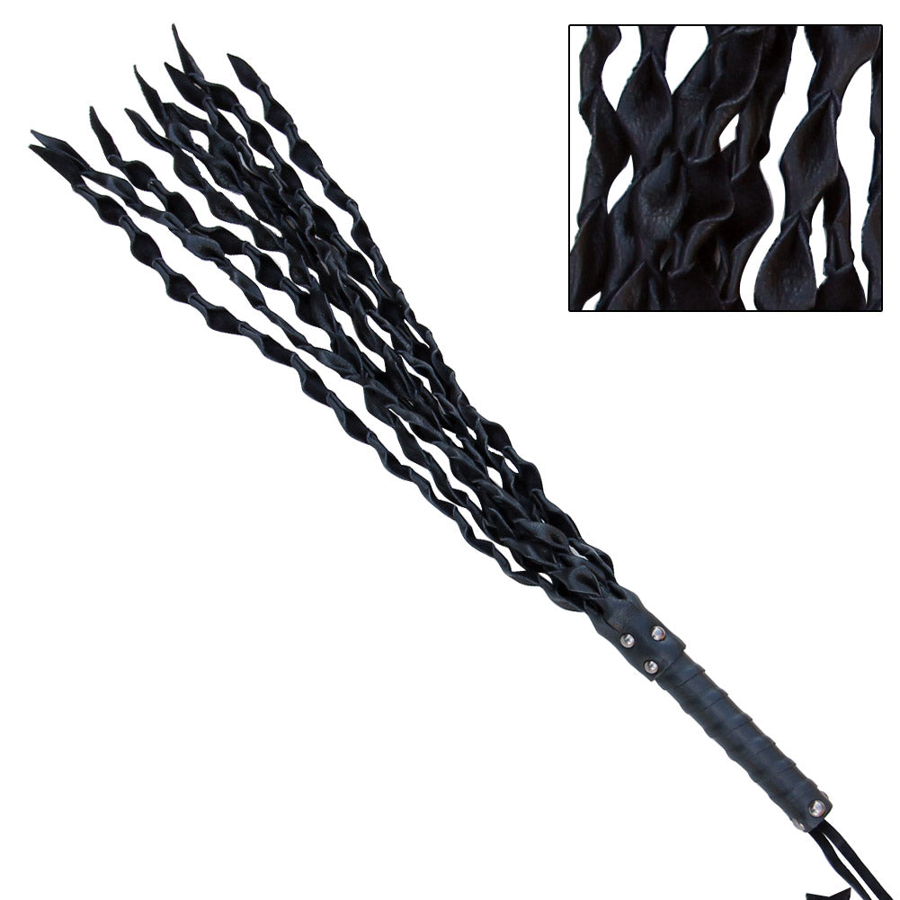 When the Lights Go Out Leather Flogger