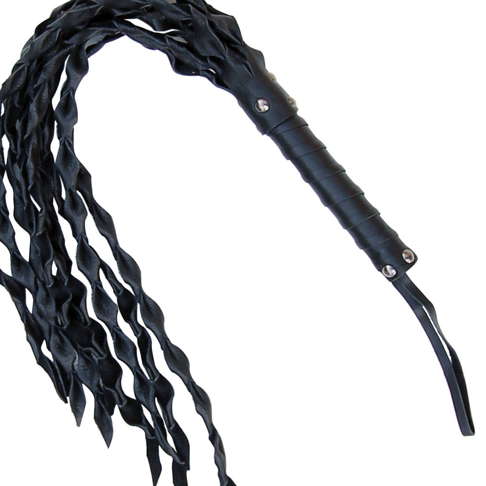 When the Lights Go Out Leather Flogger