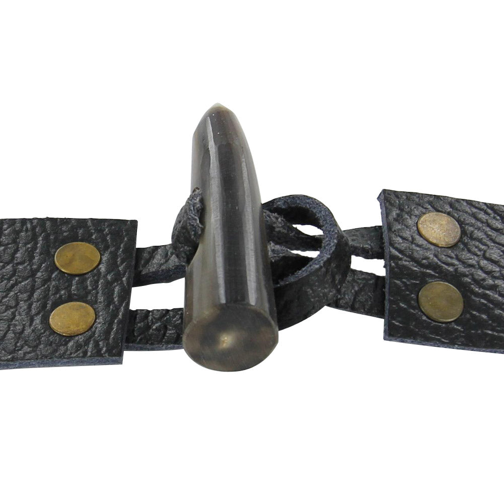 Medieval Pebble Leather Toggle Fastener