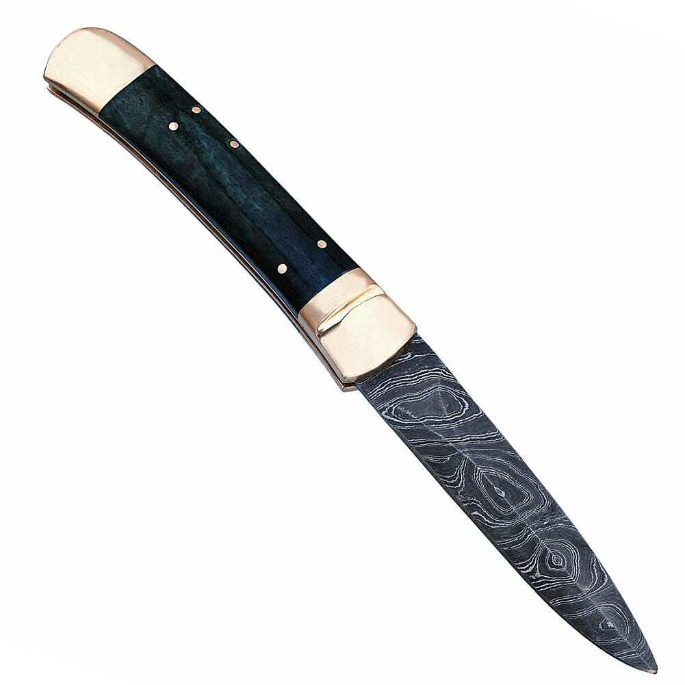 Auto Forbidden Country Damascus Knife