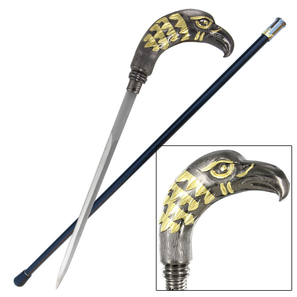 Majestic Golden Eagle Sword Cane