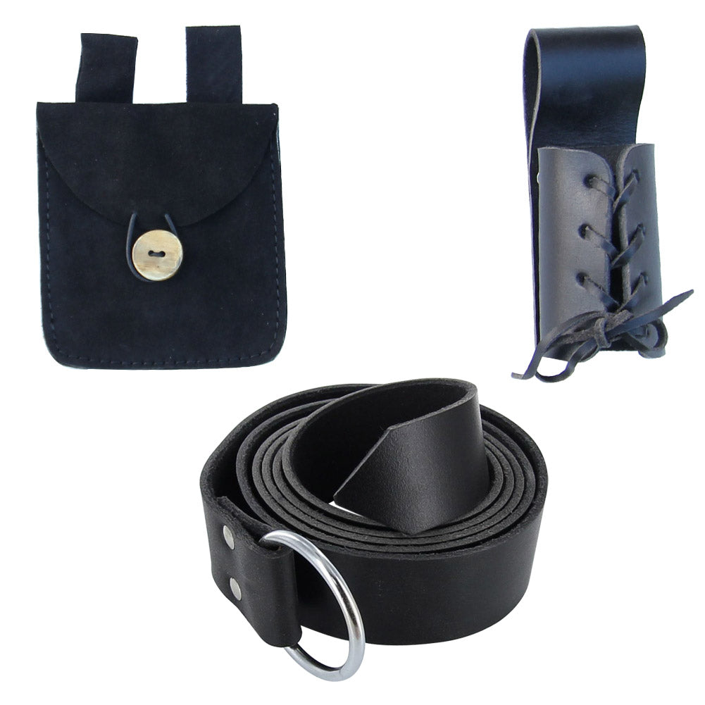 Medieval Conventional Knights Belt with Pouch Frog Set