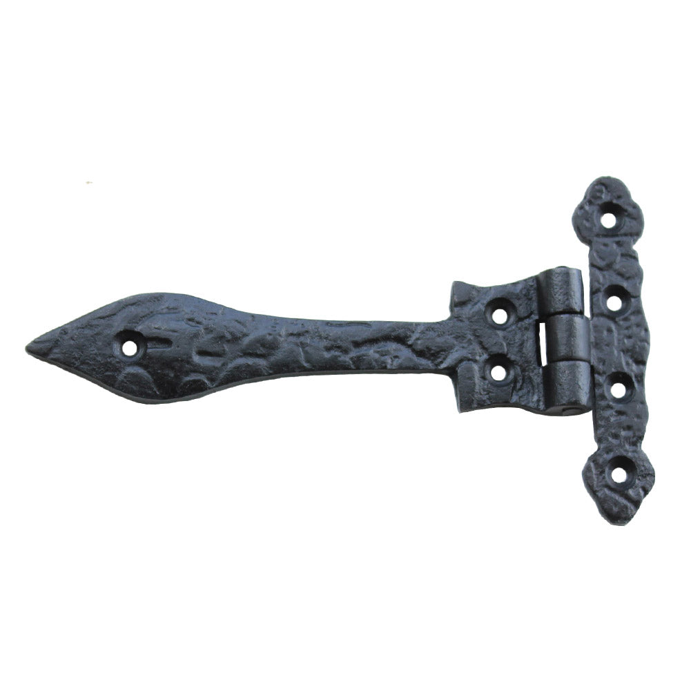 Old English Leaf Forged Iron Hinge