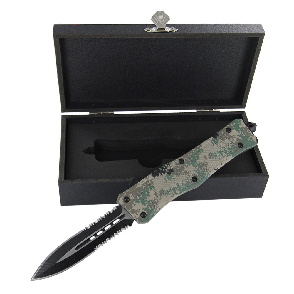 OTF Woodland Combat Knife with BA Gift Box Combo