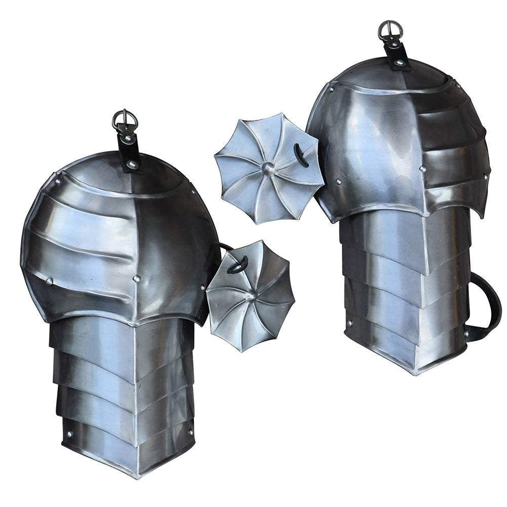 Thirst for War Medieval Armor Pauldron with Rondel Set