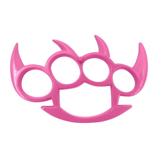 Claw Brass Knuckle Solid Steel - Pink