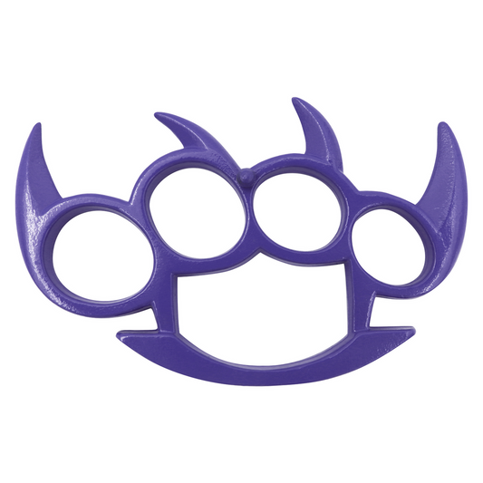 Claw Brass Knuckle Solid Steel - Purple