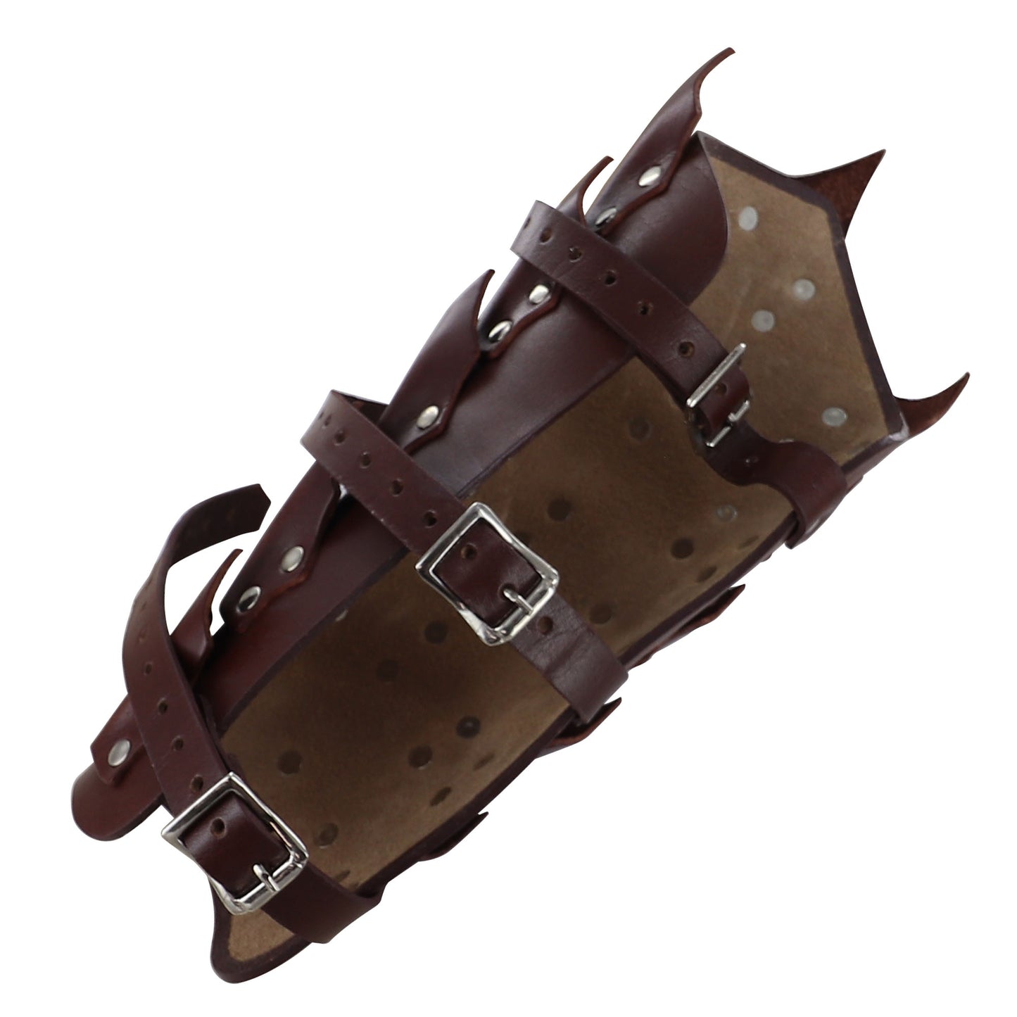 Drogo's Fury Dragon Scale Adjustable Leather Leg Greaves | Brown |