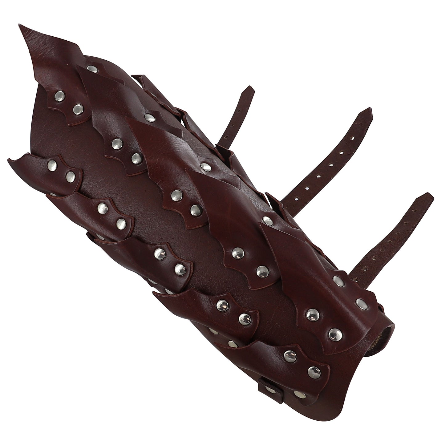 Drogo's Fury Dragon Scale Adjustable Leather Leg Greaves | Brown |