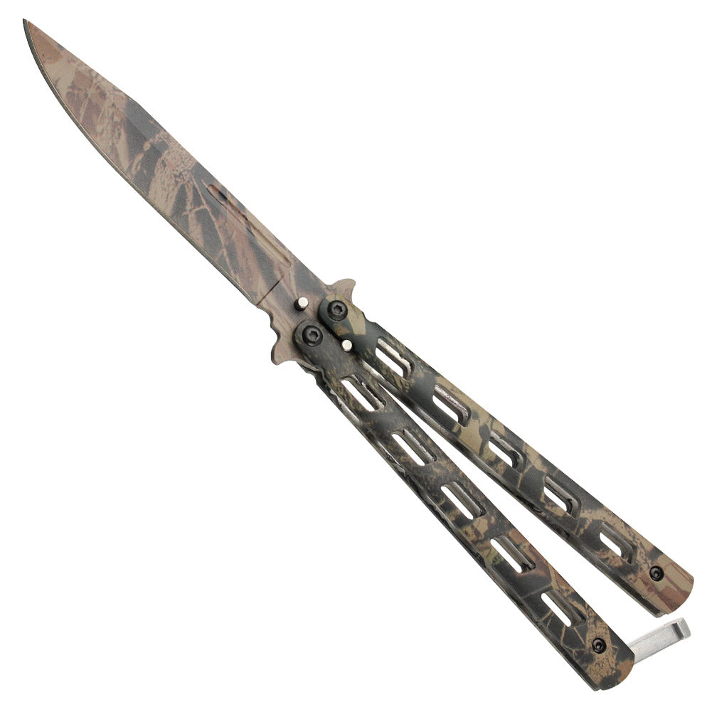 Real Tree Camo Balisong Butterfly Knife