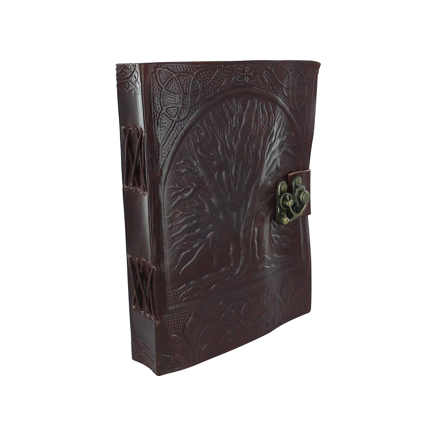 Sacred Tree of Life Embossed Leather Writing Journal