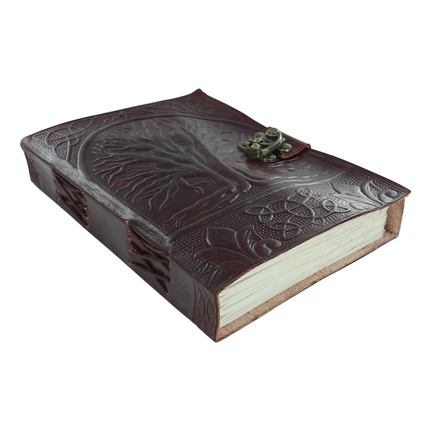 Sacred Tree of Life Embossed Leather Writing Journal