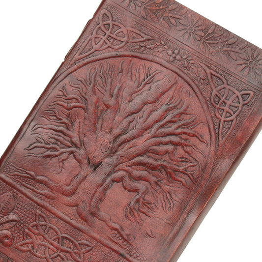 Embossed Celtic Tree of Life Leather Bound Writing Journal
