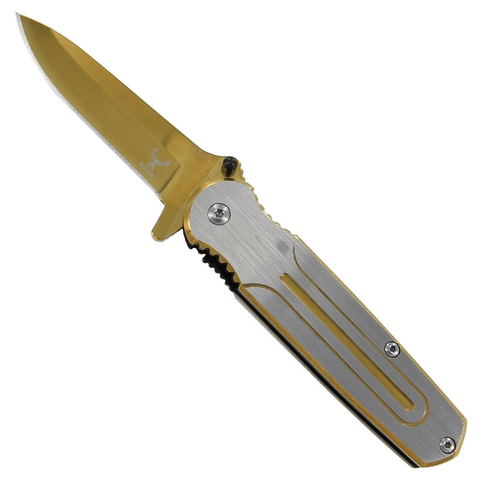 Spring Assist Gold Mine Hunt For Life Knife