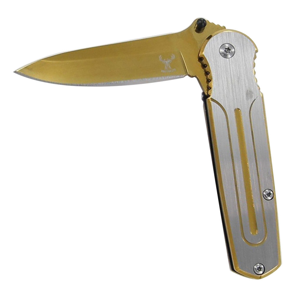 Spring Assist Gold Mine Hunt For Life Knife