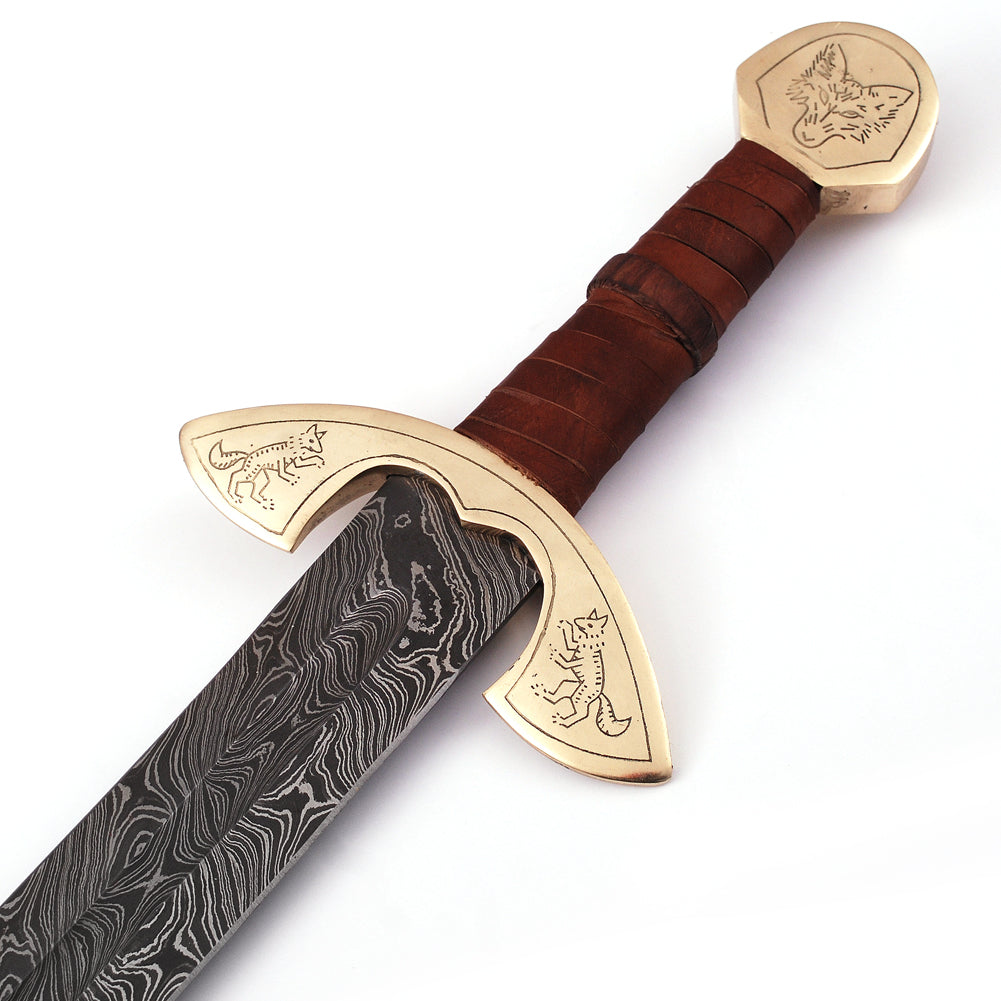 UlfSune Fang of the Beast Damascus Steel Viking Sword