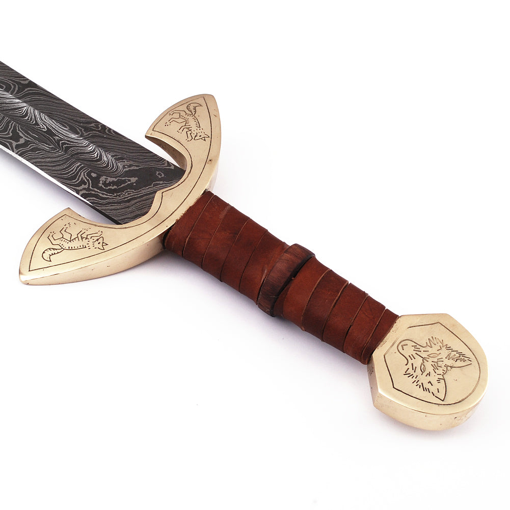 UlfSune Fang of the Beast Damascus Steel Viking Sword