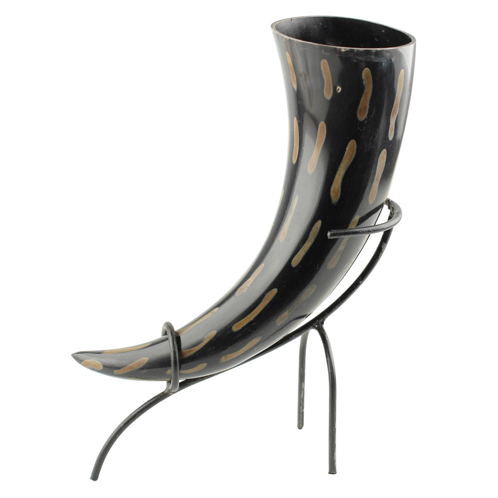 Simple Hand Forged Drinking Horn Stand