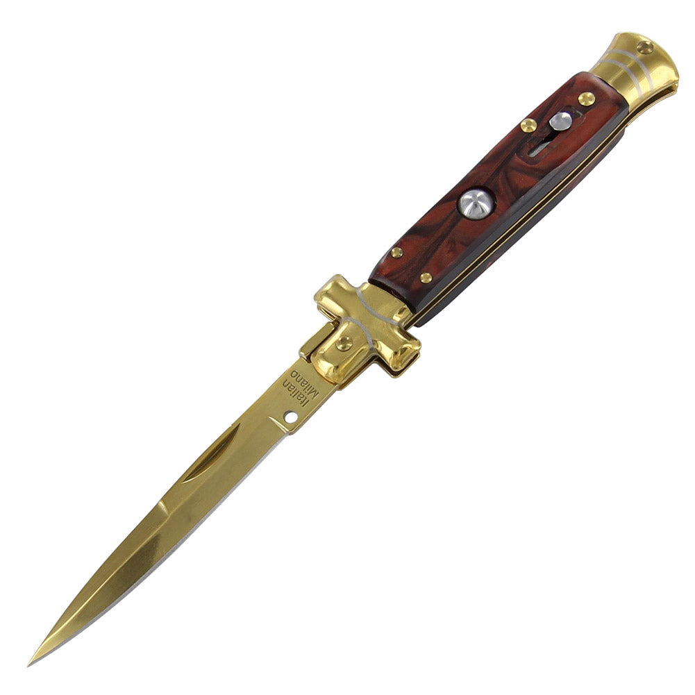 Stiletto Autumn Bronze Automatic Knife