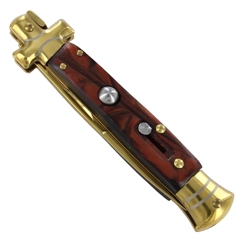 Stiletto Autumn Bronze Automatic Knife