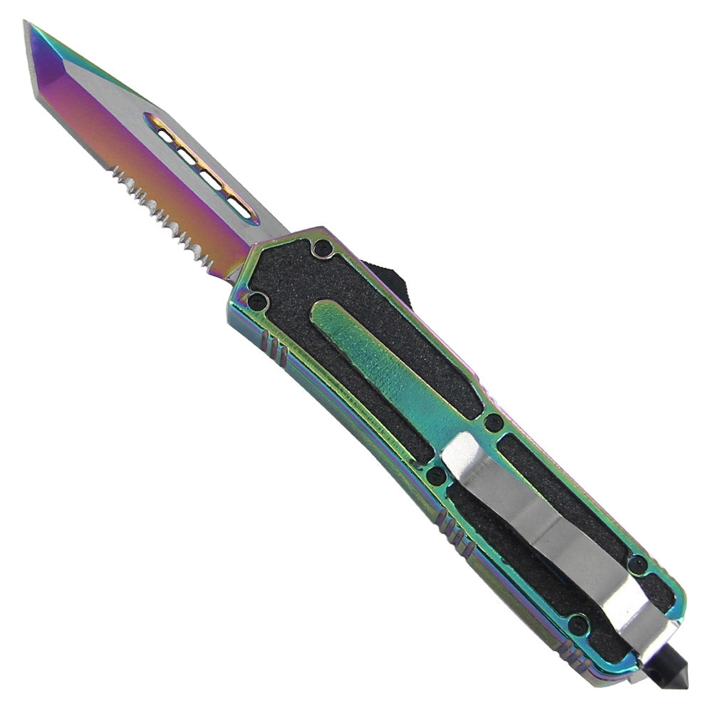 Automatic Rainbow Siege Dual Action OTF Knife