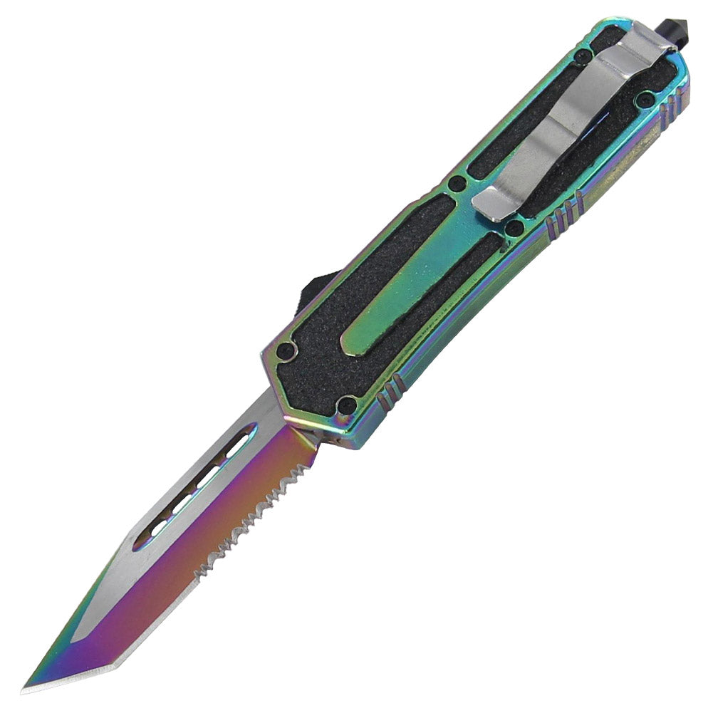 Automatic Rainbow Siege Dual Action OTF Knife