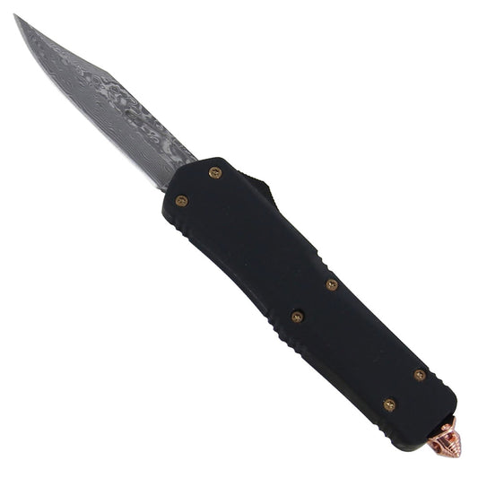 Rose Killer III Dual Action OTF Automatic Damascus Clip Point Knife