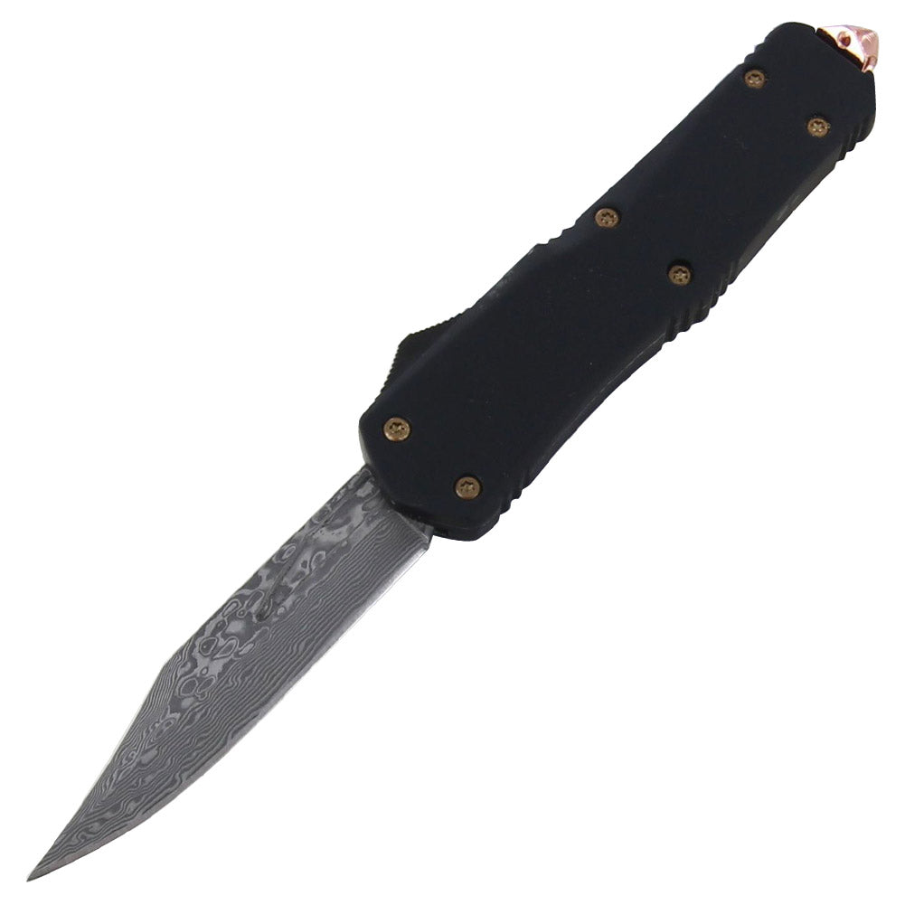 Rose Killer III Dual Action OTF Automatic Damascus Clip Point Knife