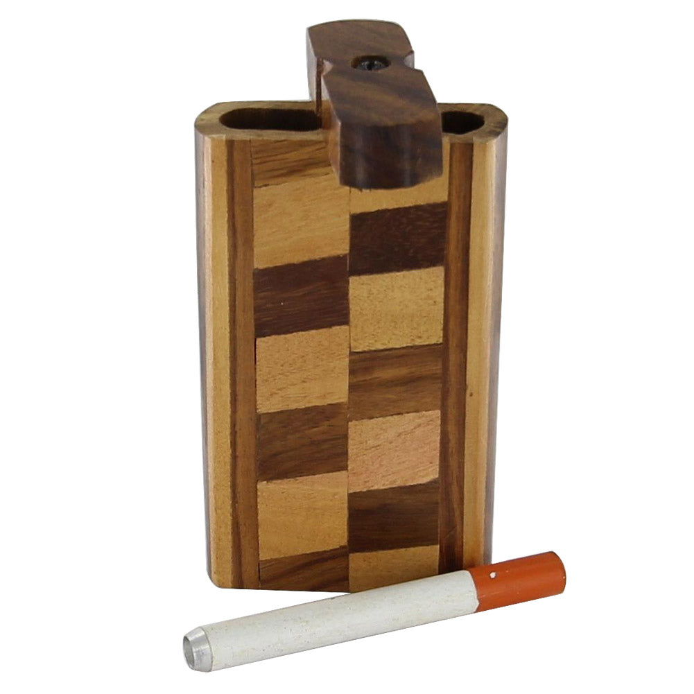 Tobacco Herringbone Retro Wooden Case