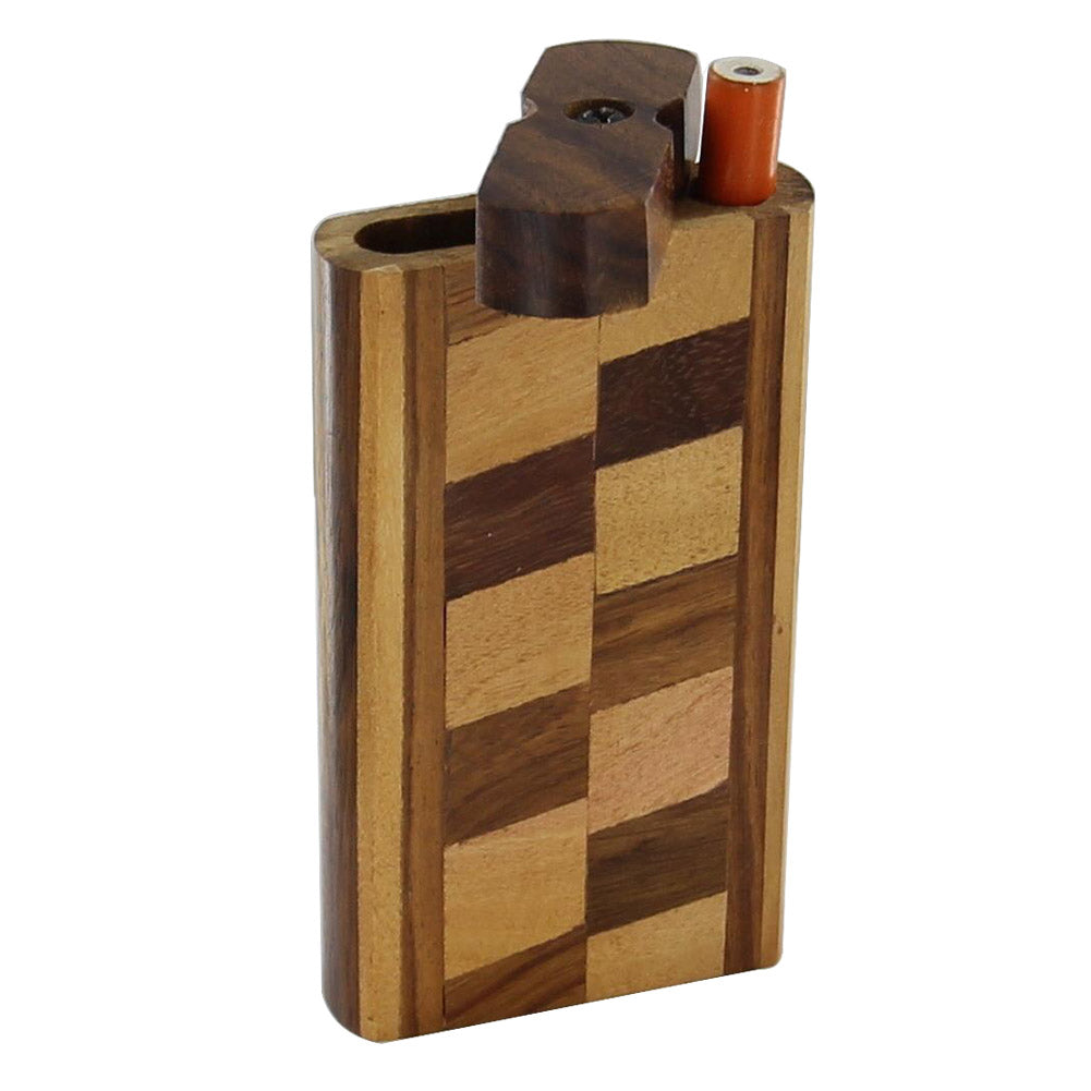 Tobacco Herringbone Retro Wooden Case