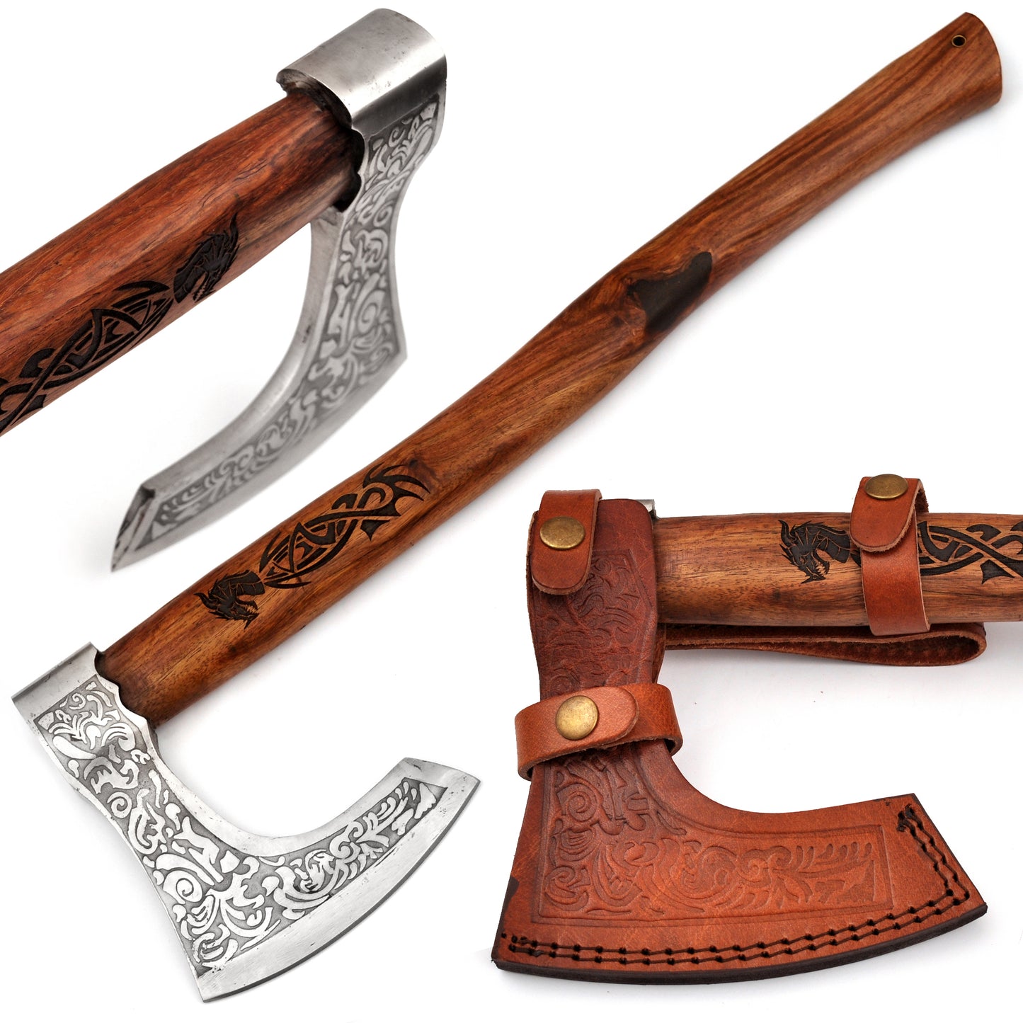 Ancient Traditions Medieval Viking Bearded Battle Axe | Dragon 2 |