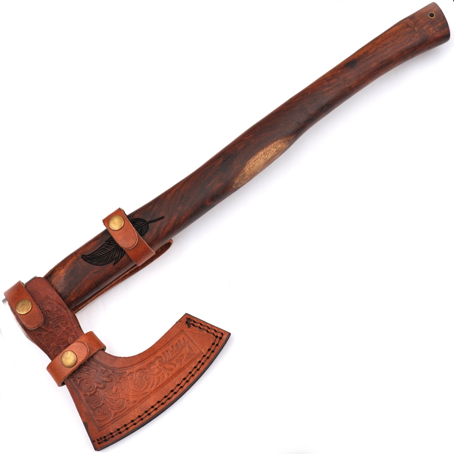 Ancient Traditions Medieval Viking Bearded Battle Axe | Feather |