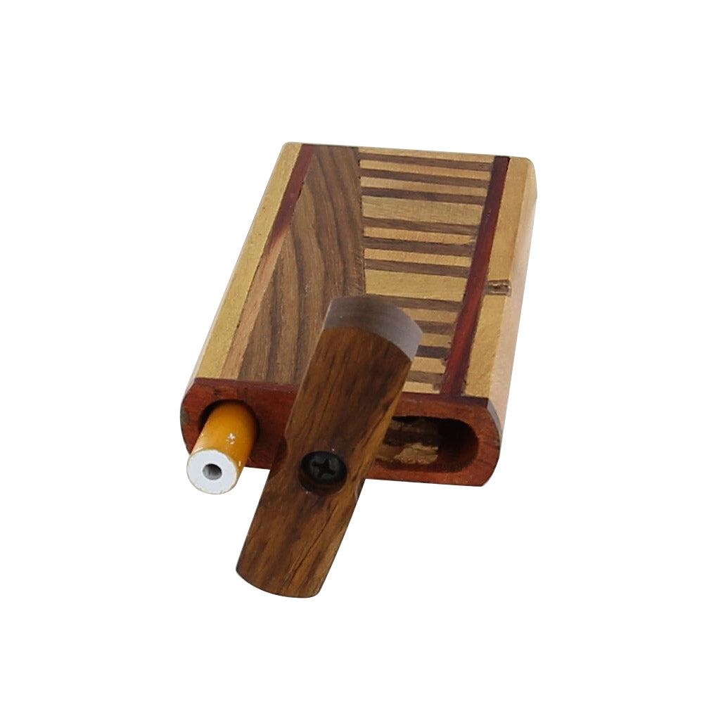 Wooden Tobacco Himba Tribal Cigarette Case Dugout